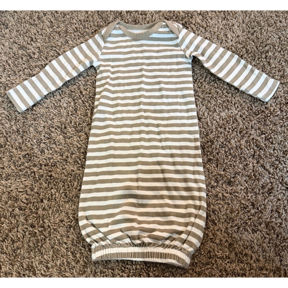 Small Story Tan & White Striped Sleep Gown 0-6 Months